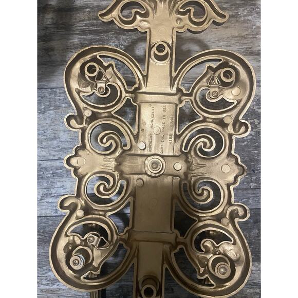 VTG HOMCO DART 4193 Gold ORNATE WALL CANDELABRA CANDLE HOLDER SCONCES - Picture 9 of 10
